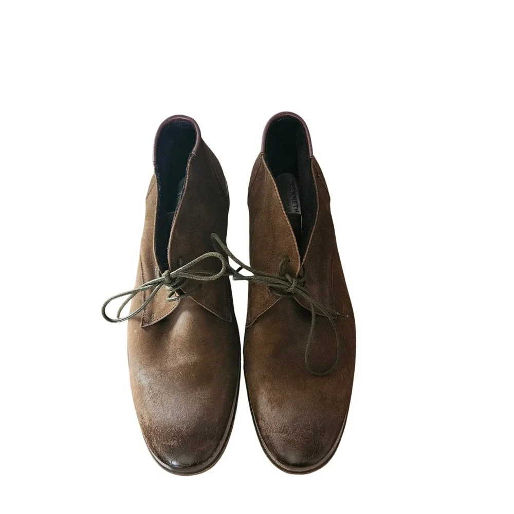 Kenneth Cole New York Men's Techni-Cole Suede Chukka Desert Boots Brown 10M
